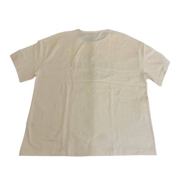 NWT RETERNITY Men’s XXL Oversized Streetwear Tee Cream and Blue Made in Europe - Picture 3 of 9